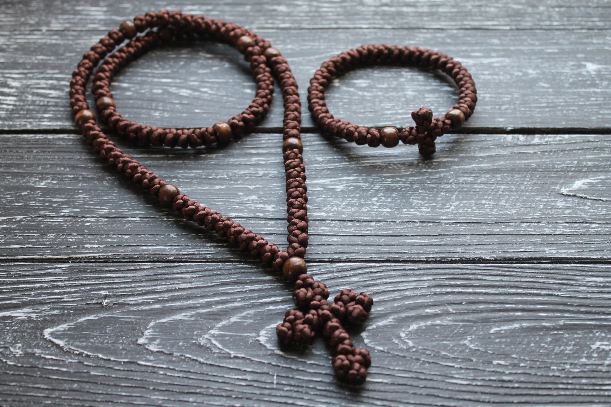 Orthodox Prayer Rope 100/150 knots, Orthodox komboskini, Christian knotted  prayer rope, Black eastern rosary, Religious handmade gift